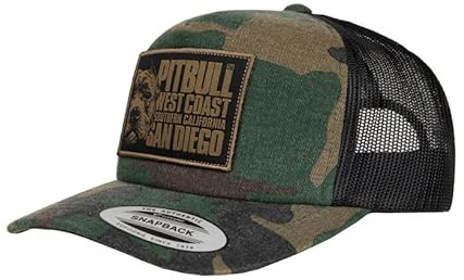 PITBULL Snapback Camo Trucker Blood Dog Moro