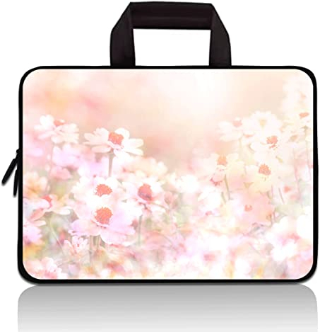 11 11.6 12 12.1 12.5 inch Laptop Carrying Bag Chromebook Case Notebook Ultrabook Bag Tablet Cover Neoprene Sleeve Fit Apple MacBook Air Samsung Google Acer HP DELL Lenovo Asus (Colorful Flowers)