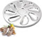 LATRAT Plato de ostras de acero inoxidable, concha de ostras en forma de concha, 8 ranuras para salsa de ostras y limones