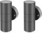 Kerry Outdoor Wall Lights, Up and Down Outside Lighting Mains Powered, Anthracite Grey Stainless Steel Waterproof IP44 Exterior Lamp, Wall Sconce for Front Door, Porch, Garden - 2 Pack (Bulb Excl.)