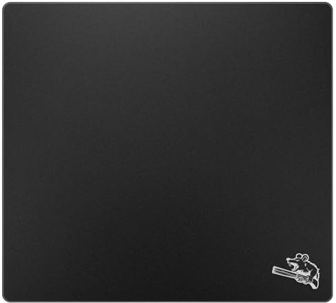 SIROOLAC Glass Gaming Mouse Pad 400mm x 500mm FPS Game Special Tempered Glass Durable 3mm Thickness Accurately and Quickly Shoot Opponents (400mm x 500mm, Black)