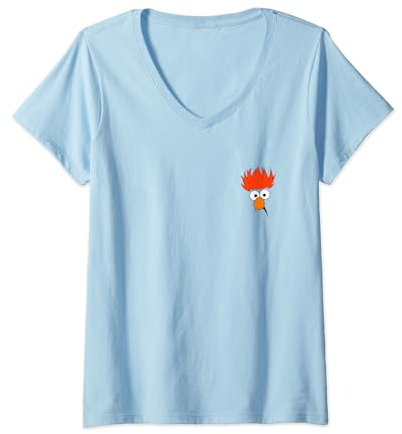 Womens The Muppets Beaker Face V-Neck T-Shirt