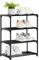 OLYREO Schuhregal Klein 4 Etagen, Kleines Schuhregal, Mini-Schuh-Organizer, Schlankes Stapelbares Regal, Aufbewahrung, Schuhständer, Kein Werkzeug Erforderlich