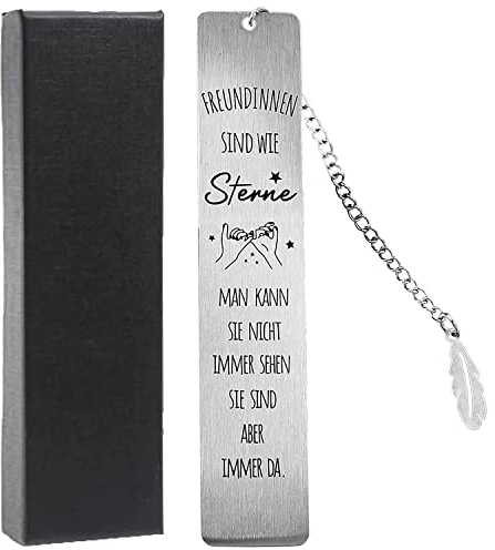 Metall Lesezeichen für Freundin Geschenk für beste Freundin Buchliebhaber zum Geburtstag Freundschaft Geschenkidee für Frauen Freundinnen