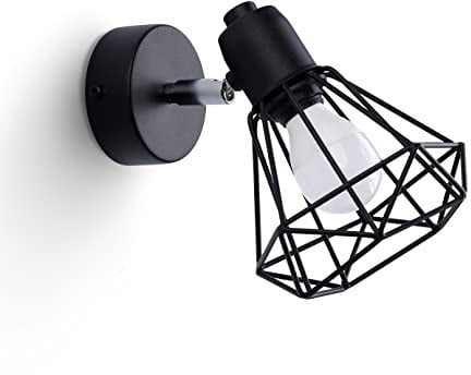 Sollux Wandleuchte Wandlampe Innen – Wandbeleuchtung – Led-wandleuchte Innen – Wandstrahler Innen – Glühbirne Nicht im Lieferumfang Enthalten – Lampe Wand Innen ARTEMIS 1 Schwarz - E14-Fassung