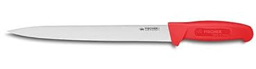 Fischer Bargoin Profinox Tranchelard 28 cm manche surmoulé rouge - sur carte - la pièce 3076-28