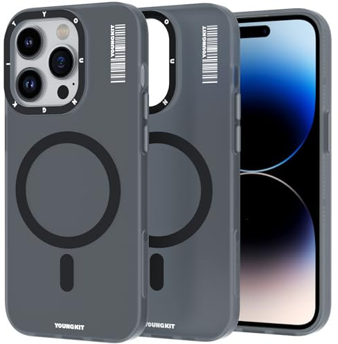 YOUNGKIT Guardian-Mag für iPhone 14 Pro Max Hülle für Magsafe (Unzerstörbare Sturzfestigkeit & Stärkster Magnetisch) Case Dünn Handyhülle, Matte Schwarz