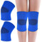 WLLHYF 1 Paar Kinder Kniebandage Kinder Kniebandage Atmungsaktive Elastische Weiche Knieschützer für Kinder Kind Mädchen Jungen Teenager Basketball Volleyball Sport(Blau,M)