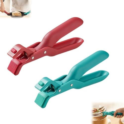 Multi-Purpose Anti-Scald Bowl Holder Clip for Kitchen, Silicone Non-Slip Heat Insulation Anti-Scald Clip,Pizza Pan Gripper, Anti-Scald Baking Pan Gripper Clip (2pcs)