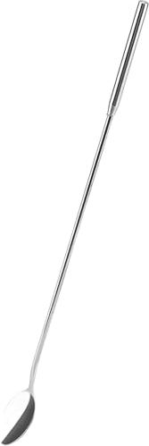 Xuxinsheng Stainless Steel bar Spoon, 1 Stainless Steel Teardrop bar Spoon, Long Beverage Mixing Cocktail Stirring Spoon