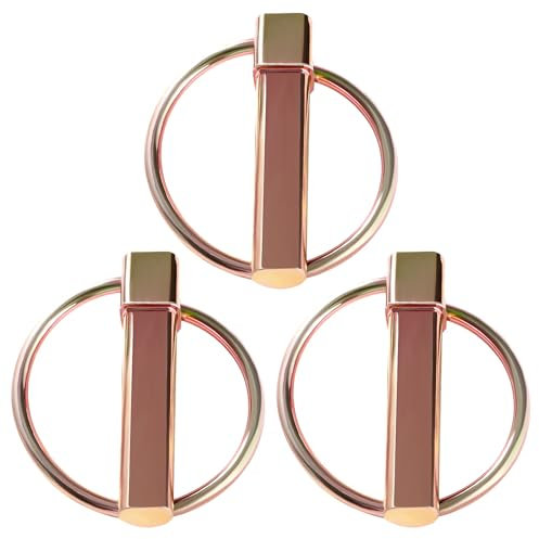 YIXISI 3 Stücke 11mm Klappsplinte Lynch Pin, Runde Klappstecker, Stahl Verzinkt Klappsplint, Sicherheits Klappstecker, für Boot, Anhänger, Traktor, Trolley, Rasenmäher