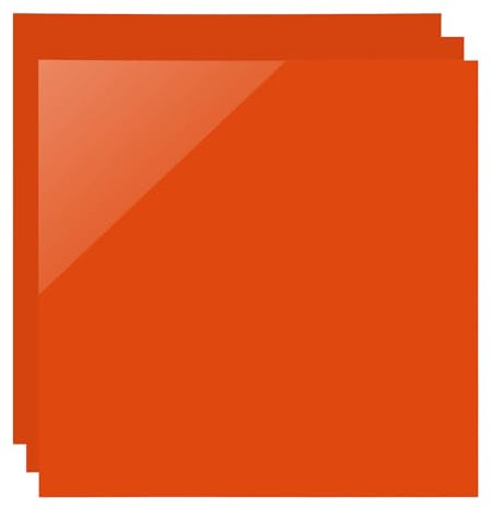 SCULPFUN Lot de 3 plaques acryliques opaques oranges pour gravure laser - 30 x 30 cm - Personnalisables - Pour la décoration de la maison et du bureau - 3 mm d'épaisseur