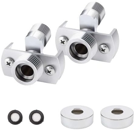 2 Pezzi Eccentrico Vite, DEANKEJI Eccentrico Rubinetto Doccia, Raccordo Eccentrico con Copertura Decorativa, per Regolare Valvola Dell'acqua Risolvere Problemi Perdite D'acqua