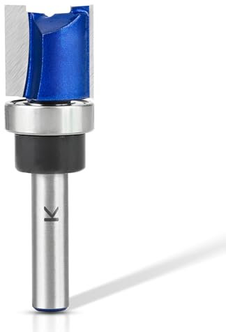 NICAVKIT Professionnel Fraise Defonceuse 8mm Tige, 20 mm Fraise à Affleurer, Fraise a Copier Avec Roulements,Fraises à Rainurer pour Défonceuse, pour Couper et Tailler le Bois