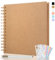 JAECU Fotoalbum zum Selbstgestalten 21x21cm, DIY Spiralalbum Fotobuch 40 Seiten Fotoalben zum Einkleben, Geschenk Scrapbook für Baby Familie Jahrestag Geburtstags Hochzeit (Khaki)