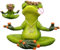 Resin Meditating Yoga Frog Statue - Resin Frog Sculpture - Resin Meditating Yoga Frog Garden Statue Ornament for Garden, Home, Patio, Porch