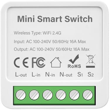 Remingtape Mini Smart Switch 16A Modulo relè WiFi Smart Switch Wireless Interruttore Luce Controllo vocale per Smart Home Automation