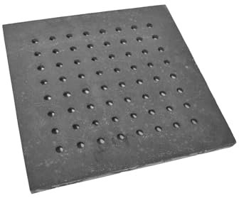 SEZAM Grille de four en fonte avec trous - Grille de four en fonte - Grille de cheminée - Grille de cheminée - Grille de four - Grille d'angle - Différentes dimensions (29,5 x 29,5 cm)