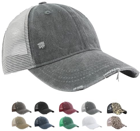 CWENDANER Casquette de Baseball, Casquette de Baseball Trucker Rétro, Casquette de Camionneur Vintage, Unisexe, Fermoir Réglable, Maille Mesh Respirante, Taille Unique Réglable, Plusieurs Couleurs