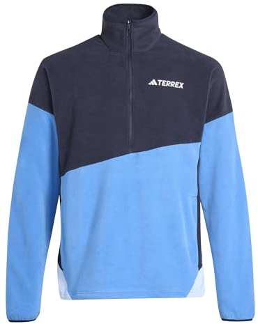 adidas Men's Terrex Multi Climawarm Fleece Anorak, Legend Ink/ray Blue, XXL