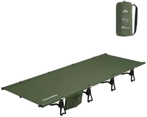 Naturehike Campingbett Ultraleichtes Feldbett Tragbares Faltbares Klappbett belastbar mit Transporttasche Campingliege für Zelten Wandern Home Rucksackreisen Büro-Mittagspause-Bett