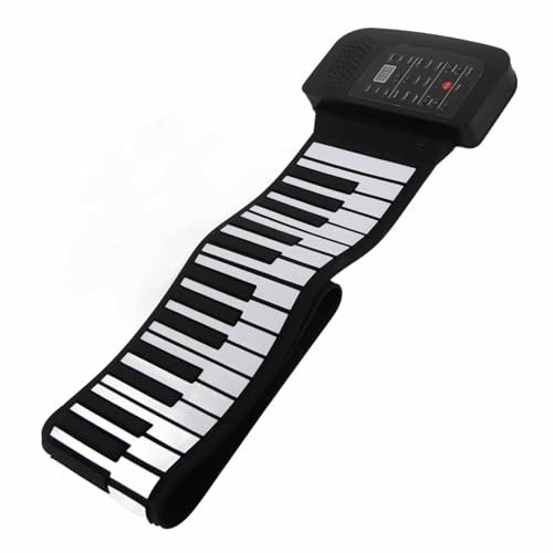 TIKATARER Roll Up Keyboard Piano, Silicone 88 Tasten Roll Up Piano Keyboards Hand Bildungslehrer Tragbares Tastatur Klavier mit Touch Control Panel für Anfänger Lernen (88 Schlüssel in Englisch)