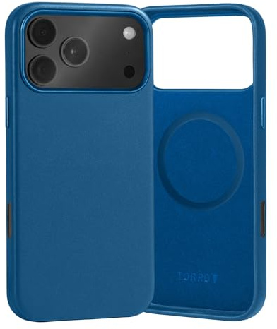 TORRO Case Compatible with iPhone 17 Pro Max 6.9 2025 - Premium Leather MagSafe Compatible, Slim Bumper Case (Blue)