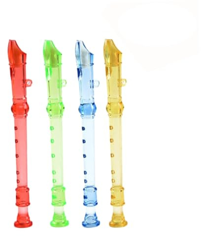 BESPORTBLE 12stücke Junge Mädchen Lernen Flöten Musikflöte Für Junge Mädchen Sopranflöte Kindermusikinstrument Pädagogische Kinderflöte Transparent Flöten Für Früherziehung
