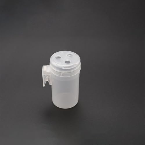 Yuanpgky Für Carb Pole Pots, Angeln Pellet Cup Feeder mit sicherem Clip für Köderzubehör, kompatibel mit allen Stangenspitzen, Transparent Weiß, S/M/L (1 Stück) (S)