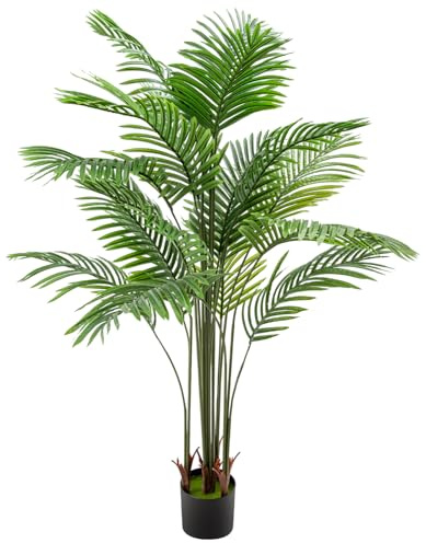 JF HOME BLISS Artificial Palm Tree with Weighted Cement Pot Premium Faux Palm Plant for Indoor Outdoor Home Office Decor, Modern Farmhouse Tropical Floor Plant No Maintenance Home Office Décor (170cm)
