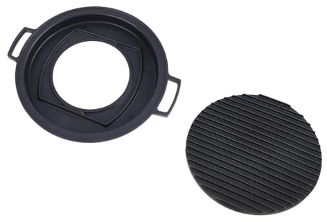 KIMISS Portable Japanese Hibachi Grill - Mini Charcoal BBQ Grill for Camping and Family Gatherings - Durable Aluminum Alloy Design (Large Circle)