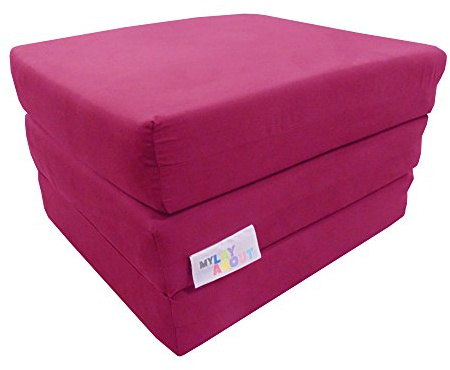 MyLayAbout Adult Z Bed Memory Foam Fold out/Chairbed/Mattress | 10 Colour | Single (Pink)