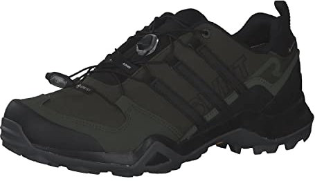 adidas Herren Terrex Swift R2 Gore-TEX Hiking Shoes, Night Cargo/Core Black/Base Green, 42 2/3 EU