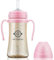 Grosmimi Gobelet magique anti-déversement avec paille et poignée pour bébés et tout-petits, personnalisable, PPSU, sans BPA, 300 ml (rose)