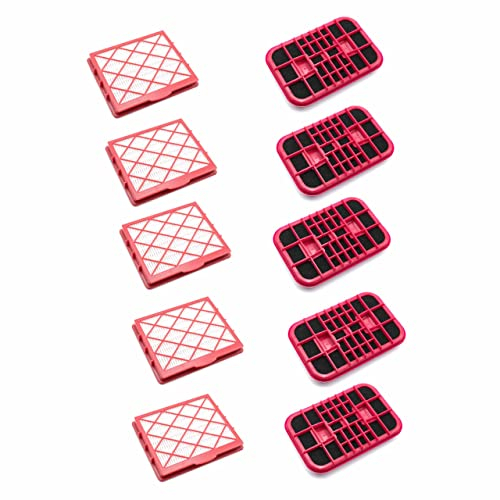 vhbw Filter-Set kompatibel mit Lux 1, 1 Classic, 1 Royal, Classic Staubsauger - 10x Ersatz-Filter (HEPA-Filter, Aktivkohlefilter)