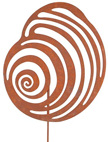 UNUS Gartenstecker Rost Muscheln Groß