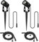 AIMHEIM 2er-Set Gartenleuchte Erweiterungsset Ohne Netzteil : Incl 2 Stücke 3W LED Gartenstrahler Verlängerungslampe ohne Stecker und 2 Stücke 3M Verlängerungskabel Gartenleuchten