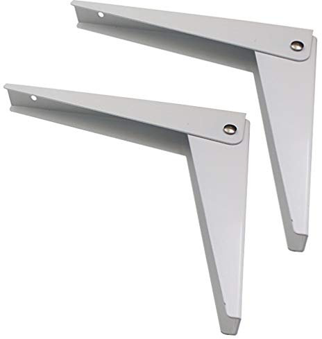 BESPORTBLE 2pcs Wall Mounted Folding Shelf Brackets Storage Rack Support for Kitchen Bathroom Bedroom Tool Shelves Decorative Space Saving