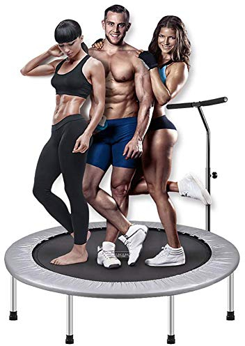 TBTBGXQ 101,6 cm Fitness Trampolin für Erwachsene, Indoor Outdoor Mini Jumper mit verstellbarem Griff, Fitness Trampette Jumping, Faltbares Design Fitness Equipment