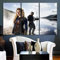IOIP Lagertha und Ragnar Lothbrok Bilder 150x70 cm 3 Teilig Leinwandbilder Bild auf Leinwand Vlies Wandbild Kunstdruck Wanddeko Wohnzimmer Wanddekoration Deko Street Art