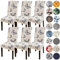 HZDHCLH Stuhlhussen 6 Stück Elastische Moderne Universal Stretch Beschützer Stuhlhussen für Stuhl Esszimmer Hochzeit Partys Bankett Deko