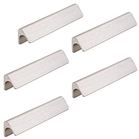 10 Stück Möbelgriffe VERONIQUE II BA 160 mm Edelstahloptik gebürstet Schubladengriffe Länge 170 mm von Schüco
