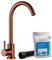 Home Range™ Brushed Rose Gold Kitchen Sink Mixer Tap | Comes with Cleaning and Fitting Kit | Luxurious 304 Stainless Steel Swivel Neck Single Lever Mono-bloc Tap | 5 Years Warranty