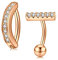 Mayhoop Bauchnabelpiercing Ringe Bauch Piercing 14G 10mm Chirurgenstahl mit CZ Inlaid Piercing Bauchnabel Rosegold für Frauen Männer