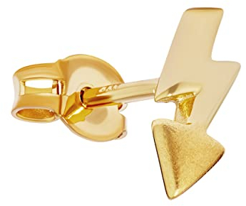 NKlaus Einzel Ohrstecker Blitz 333 Gelbgold 8 Karat Ohrring 9x4mm Blitzstrahl glanzmatt 13692