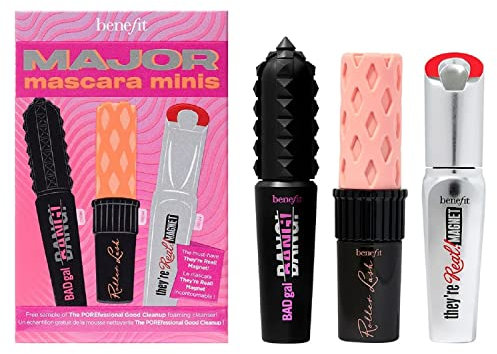 Benefit Major Mascara MINIS - They’re Real!, BADgal BANG! and Roller Lash (Worth £40.50) including FREE The POREfessional cleanser SAMPLE