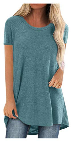 Pulli Shirt Sommer Schuhe Frau sexy Langarmshirt Damen blau Bad Taste Party Damen Tunika Marron Grün Blau Geometrischer Karodruck Langarm Lässig Vintage Boho Ethnisch Rundhals Langes Böhmisches