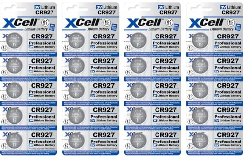 Lot de 20 piles bouton CR927 au lithium 3 V 30 mAh (4 x 5 blisters)