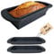 Faltbare Silikon Backformen und Brotbackformen. Platzsparende Silikon Backform und Brotformen zum Backen. Silikon Kastenform, kastenform brot, backform silikon, brotbackform silikon (Schwarz x 2)