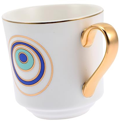 OUNONA Taza de cerámica marca taza de café con leche taza cafe con leche taza de leche de jugo vaso de viaje tazas de espresso decoración taza de ojo turco de cerámica árabe